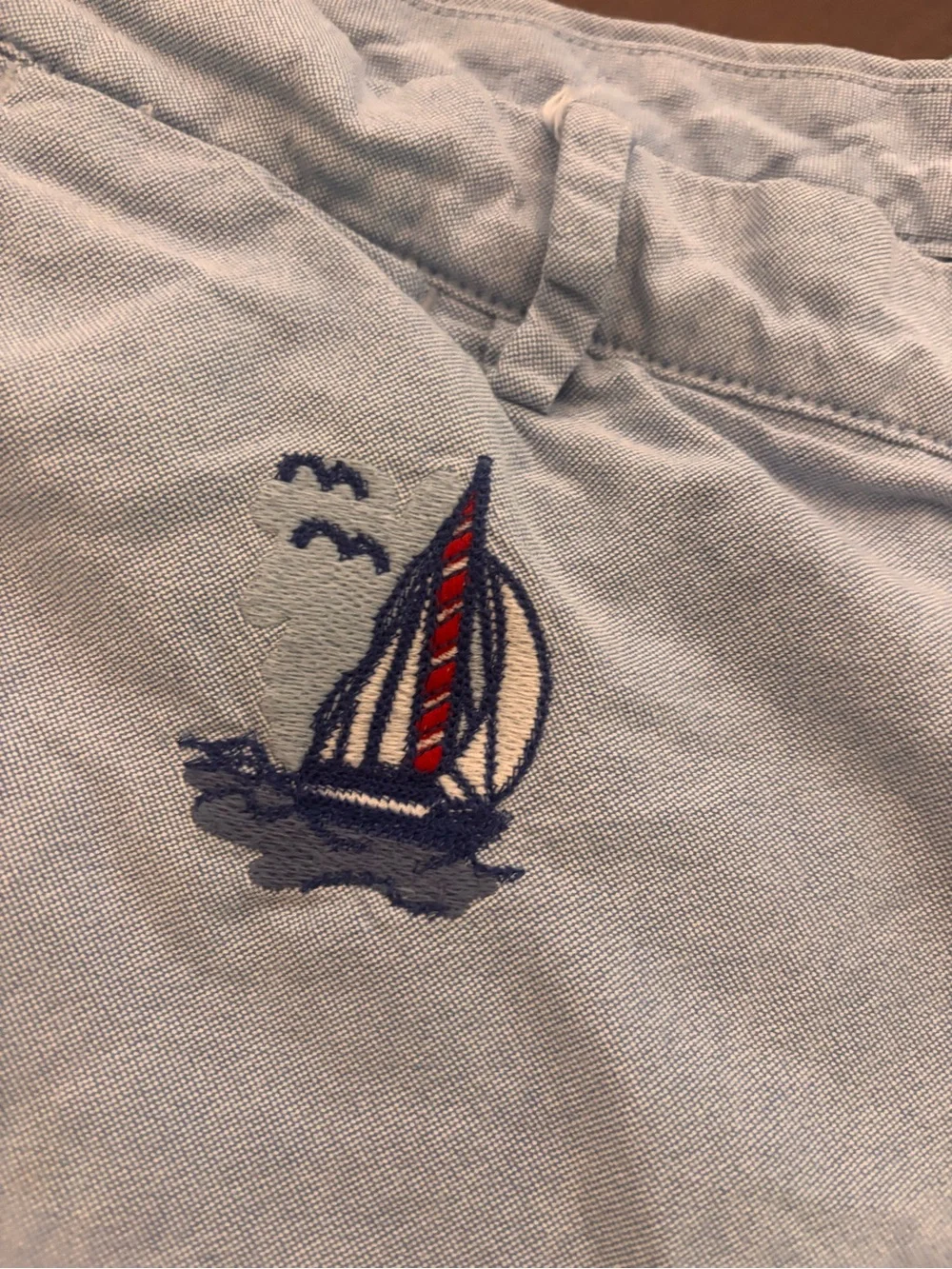 Polo by Ralph Lauren Light Blue Embroidered Polo Bear Shorts